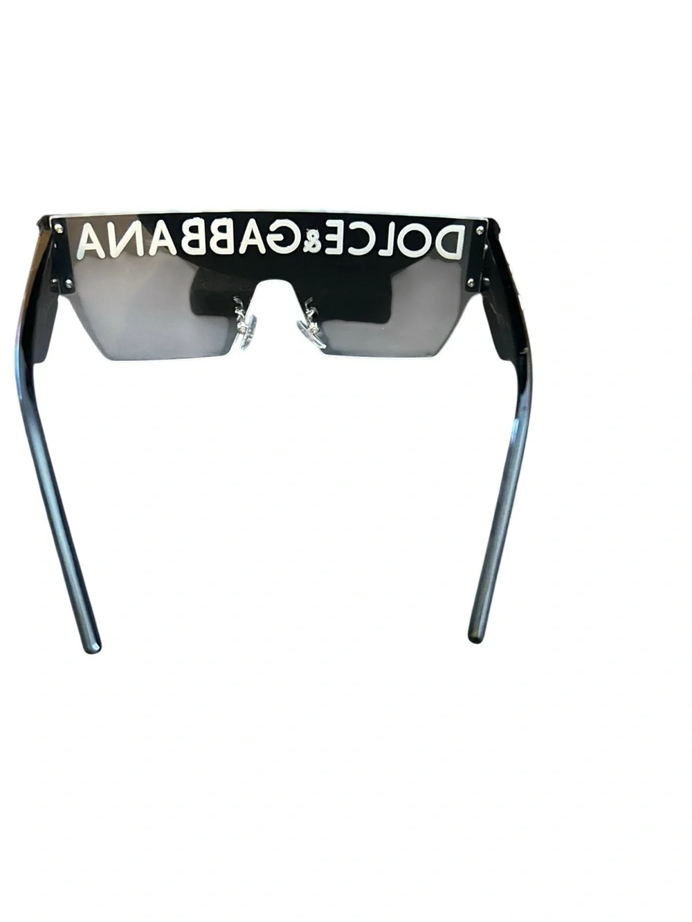 Black Shield Sunglasses with White Logo